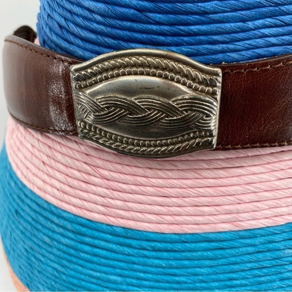 Fossil Sz Small Brown Silver Leather Concho Belt - Picture 4 of 8